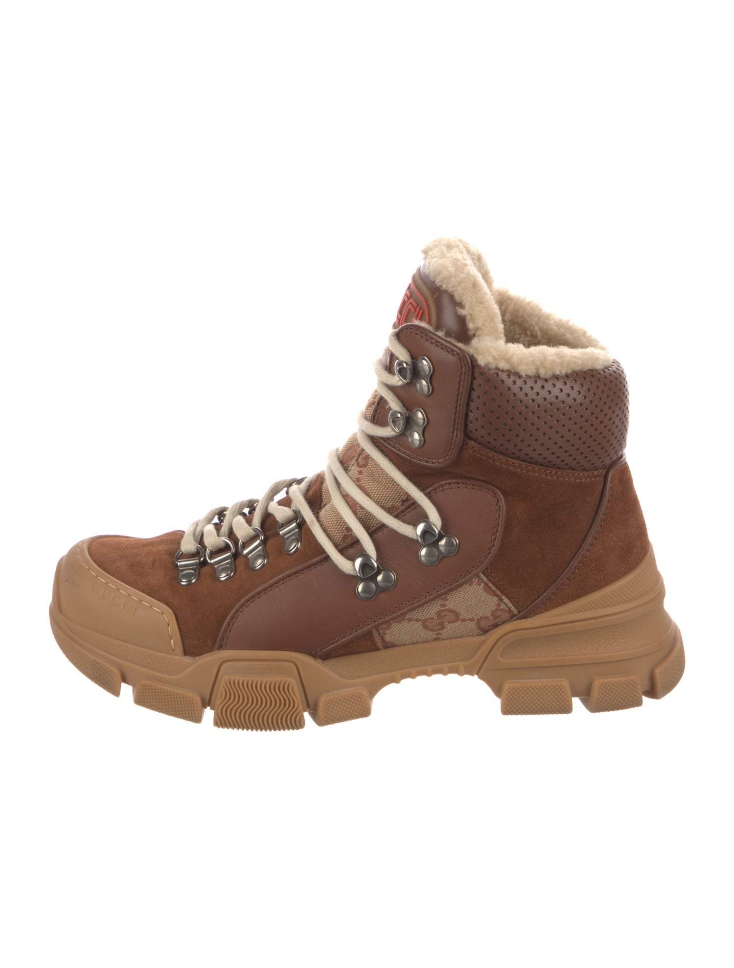 Gucci GG Canvas Suede Hiking Boots